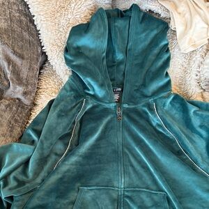 Victoria's Secret Teal Zip-Up Hoodie and jogger 
Large
Never worn